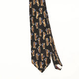 Front Front Detail of Vintage 1990's Geometric Patterned Tie