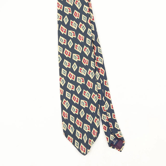 Front Front Detail of Vintage 1990's Geometric Patterned Tie