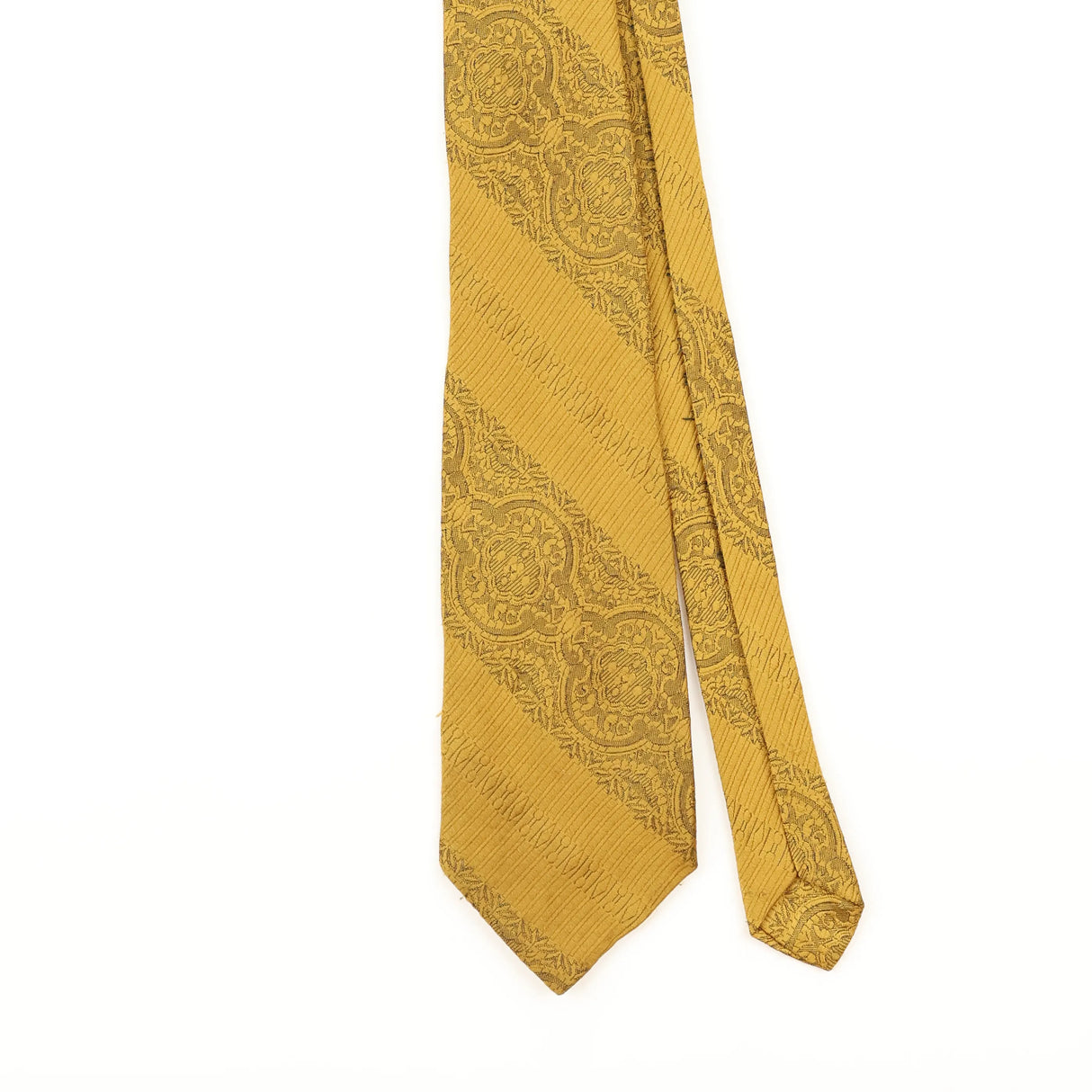 Front Detail of Vintage 1980's Haband Geometric Patterned Tie