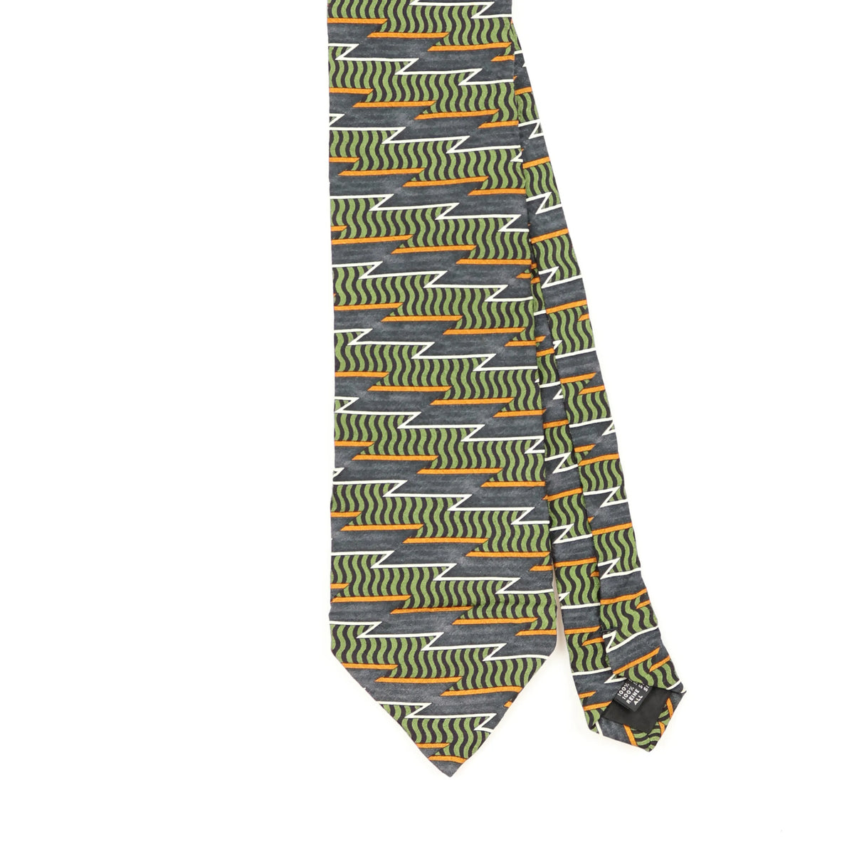 Front Front Detail of Vintage 1990's Geometric Patterned Tie