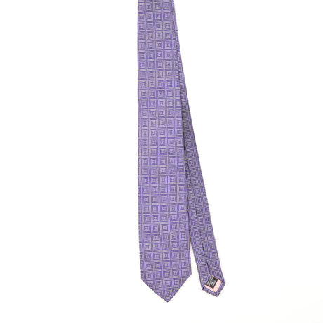 Front Front of Vintage Thomas Pink Geometric Patterned Tie