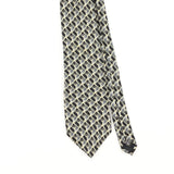 Front Detail of Vintage 1990's Van Heusen Geometric Patterned Tie