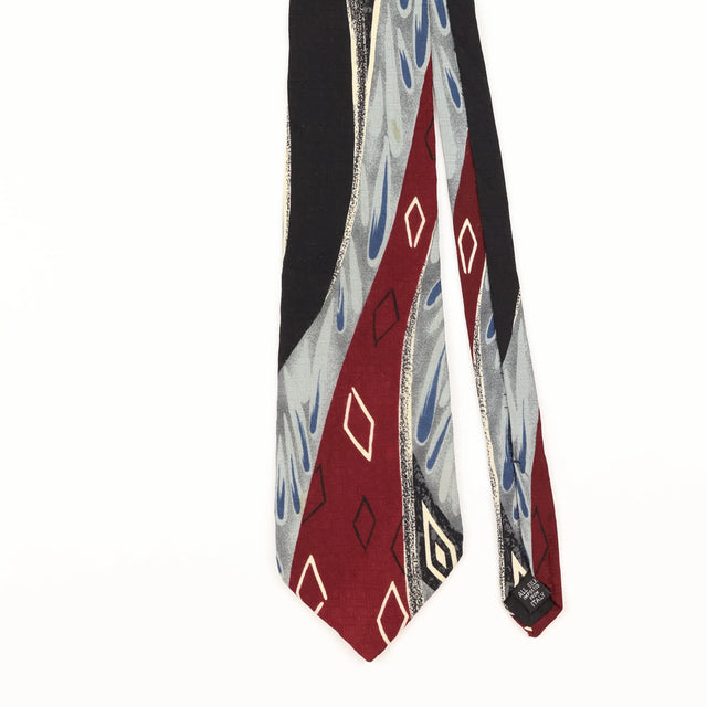 Front Detail of Vintage 1990's Abstract Patterned Tie
