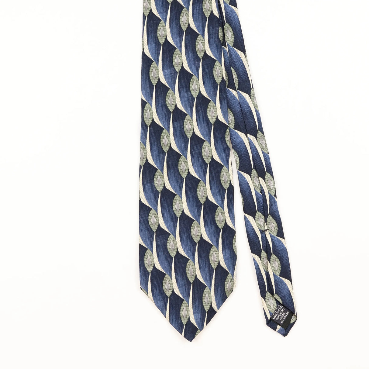 Front Detail of Vintage 1990's Pierre Cardin Abstract Patterned Tie