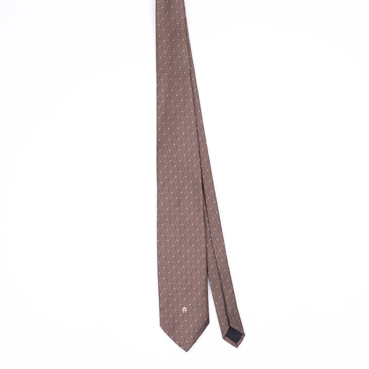 Front Front of Vintage 1990's Etienne Aigner Foulard Geometric Patterned Tie