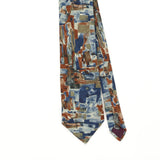 Front Detail of Vintage 1990's Abstract Patterned Tie