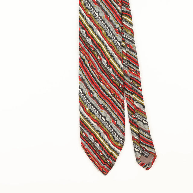 Front Detail of Vintage 1990's Coogi Abstract Patterned Tie