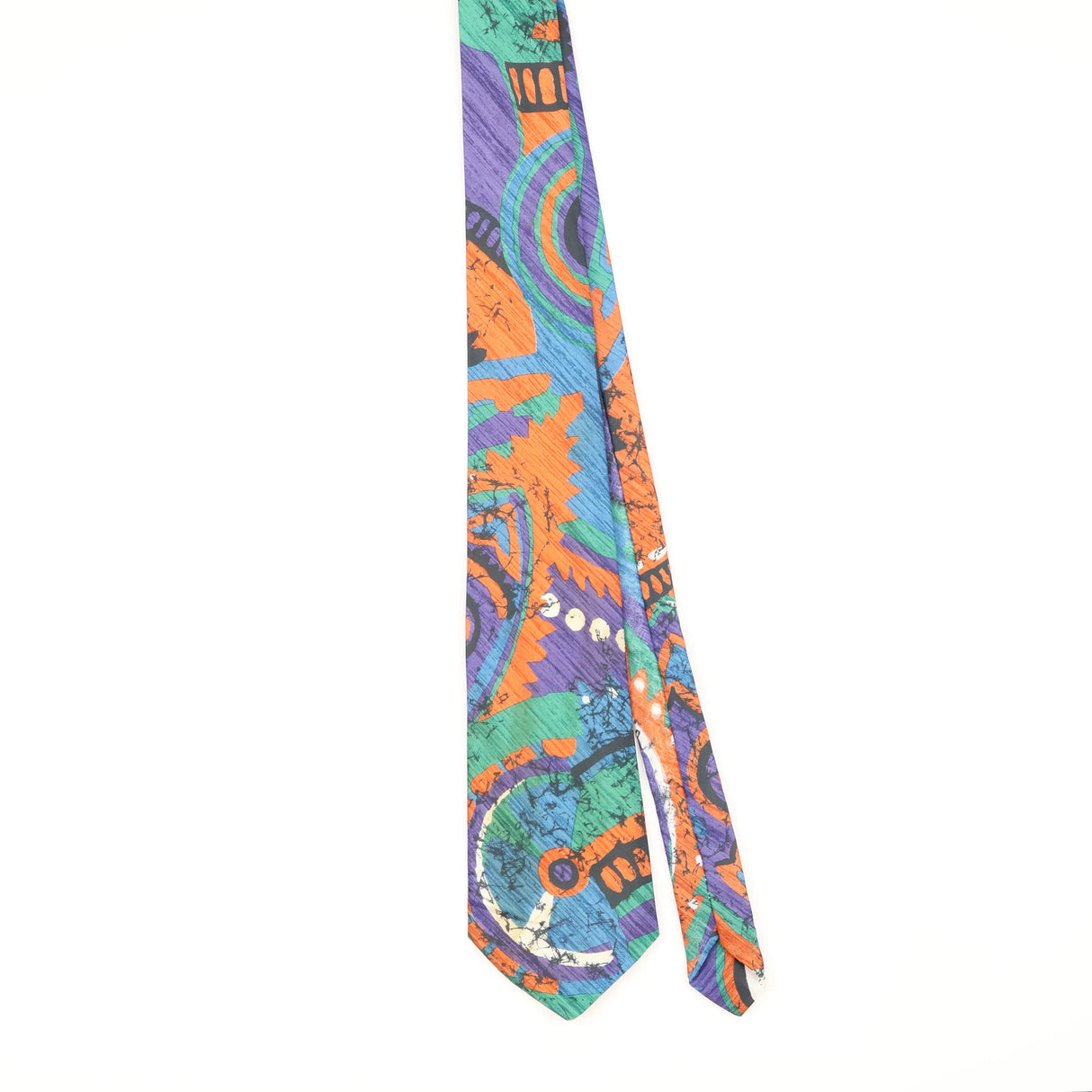 Front of Vintage 1990's Paco Rabanne Abstract Patterned Tie