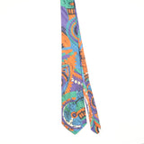 Front of Vintage 1990's Paco Rabanne Abstract Patterned Tie