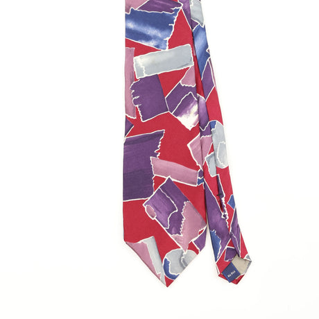 Front Front Detail of Vintage 1990's Stafford Abstract Patterned Tie