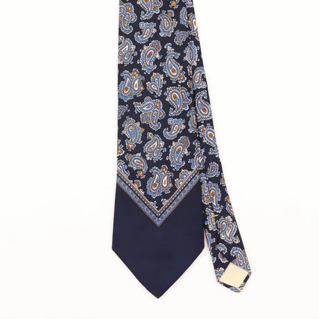 Front Detail of Vintage 1970's Paisley Patterned Tie