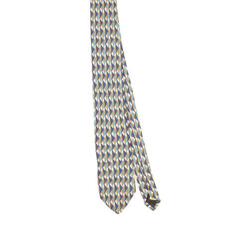 Front Front of Vintage 1990's Ferrell Reed Geometric Patterned Tie