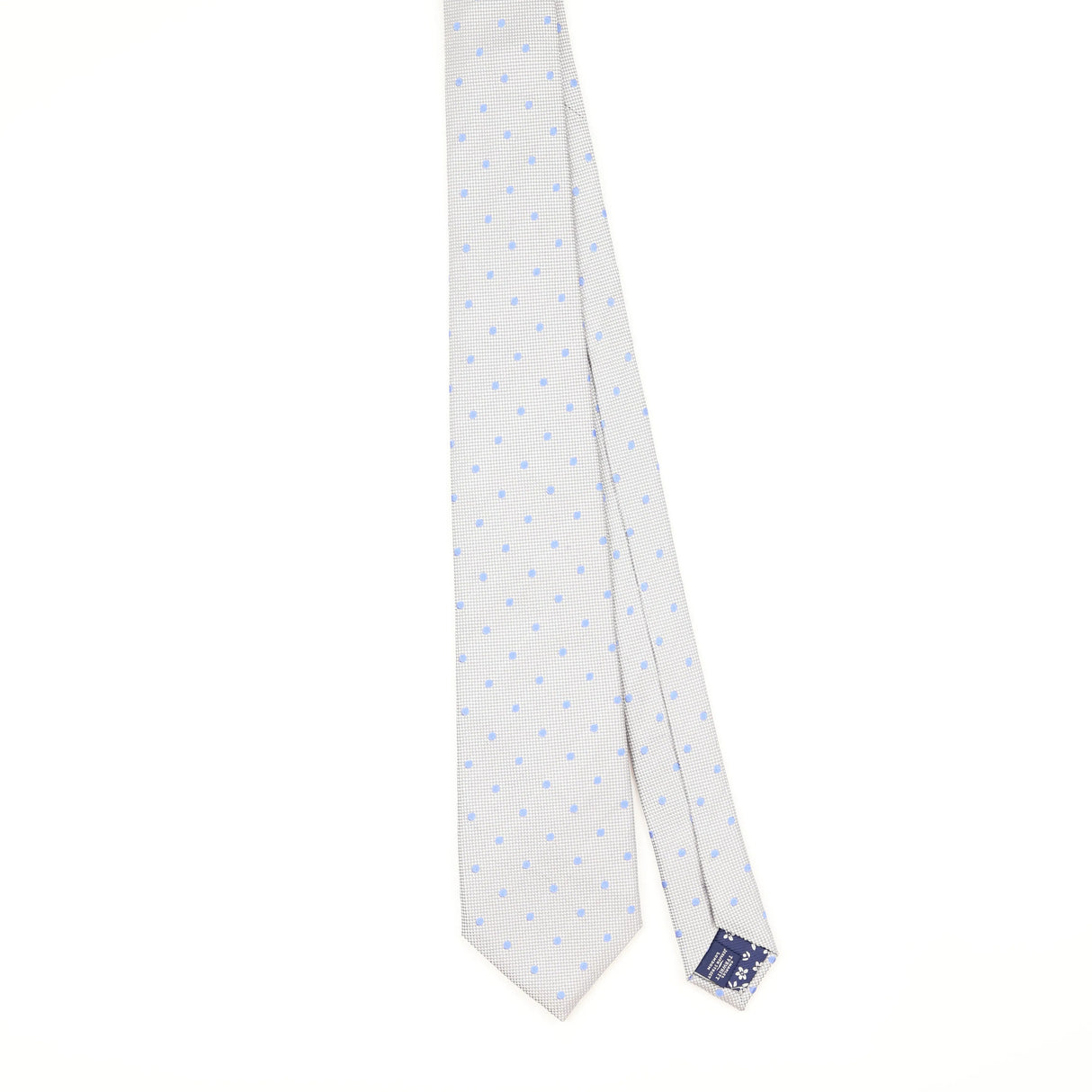 Front Front of Vintage T.M. Lewin Polka Dot Patterned Tie