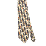 Front Front Detail of Vintage 1990's Geometric Patterned Tie