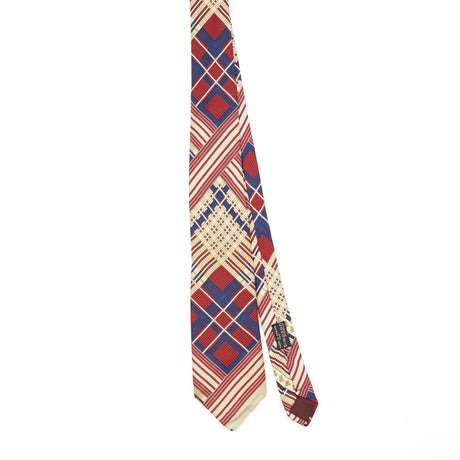 Front Front of Vintage 1980's Lanvin Geometric Patterned Tie