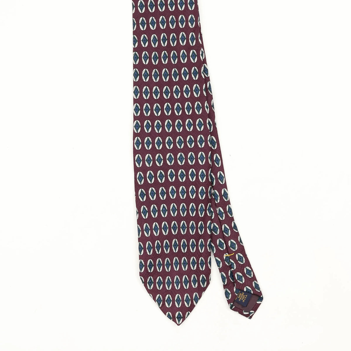 Front Front Detail of Vintage 1990's Geometric Patterned Tie