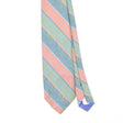 Front Front Detail of Vintage 1980's Trevira Striped Patterned Tie