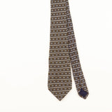 Front Detail of Vintage 1990's Ted Lapidus Geometric Patterned Tie