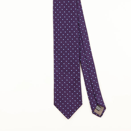 Front Detail of Vintage 1990's Cerruti 1881 BNWT Polka Dot Patterned Tie