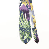 Front Detail of Vintage 1980's Floral Patterned Tie