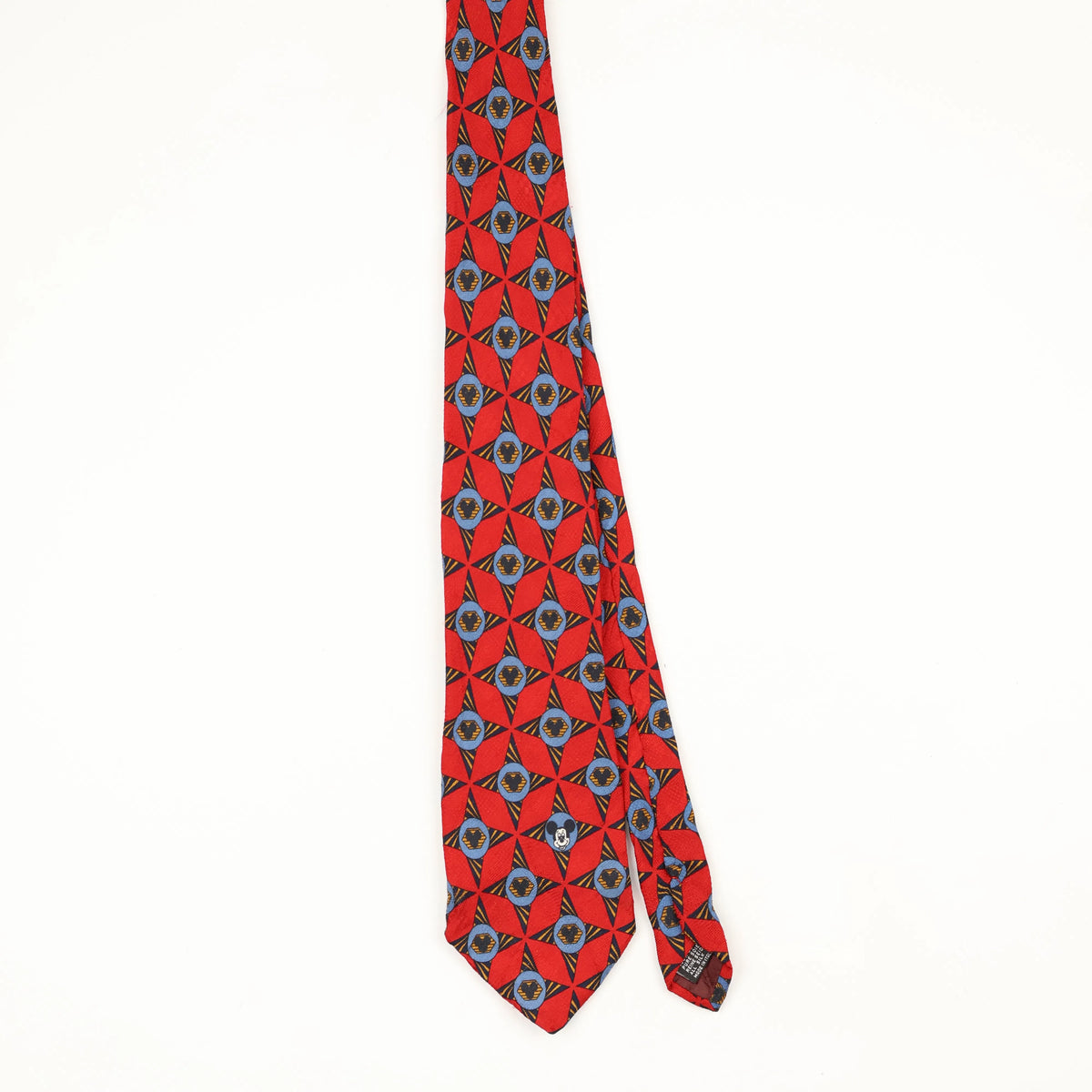 Front Front of Vintage 1990's Mickey Unlimited Mickey Mouse Cartoon Patterned Tie