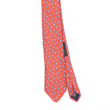 Front Front Detail of Vintage 1910's Foulard Geometric Patterned Tie