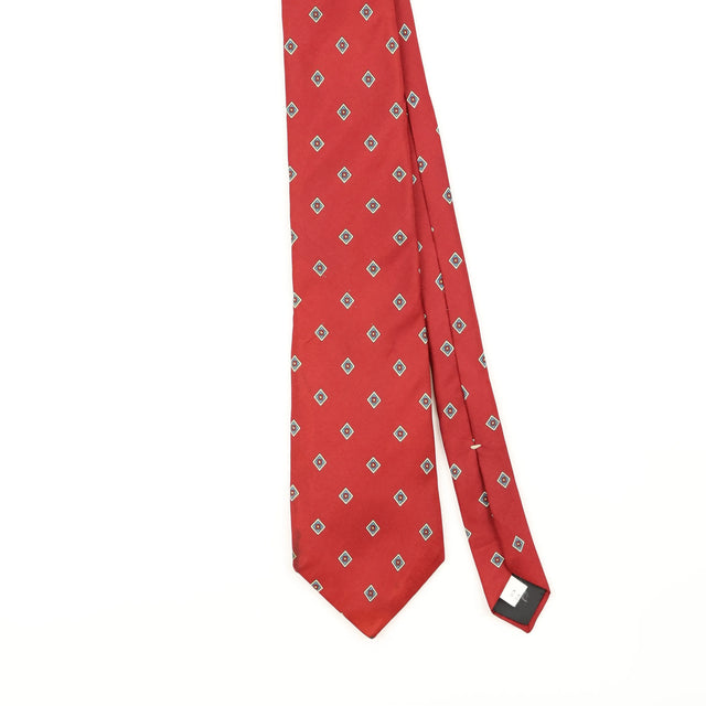 Front Detail of Vintage 1990's Wembley Geometric Patterned Tie