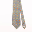 Front Detail of Vintage Pierre Balmain Sunflower Geometric Patterned Tie