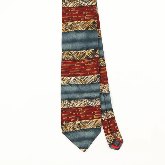 Front Front Detail of Vintage 1990's Abstract Patterned Tie