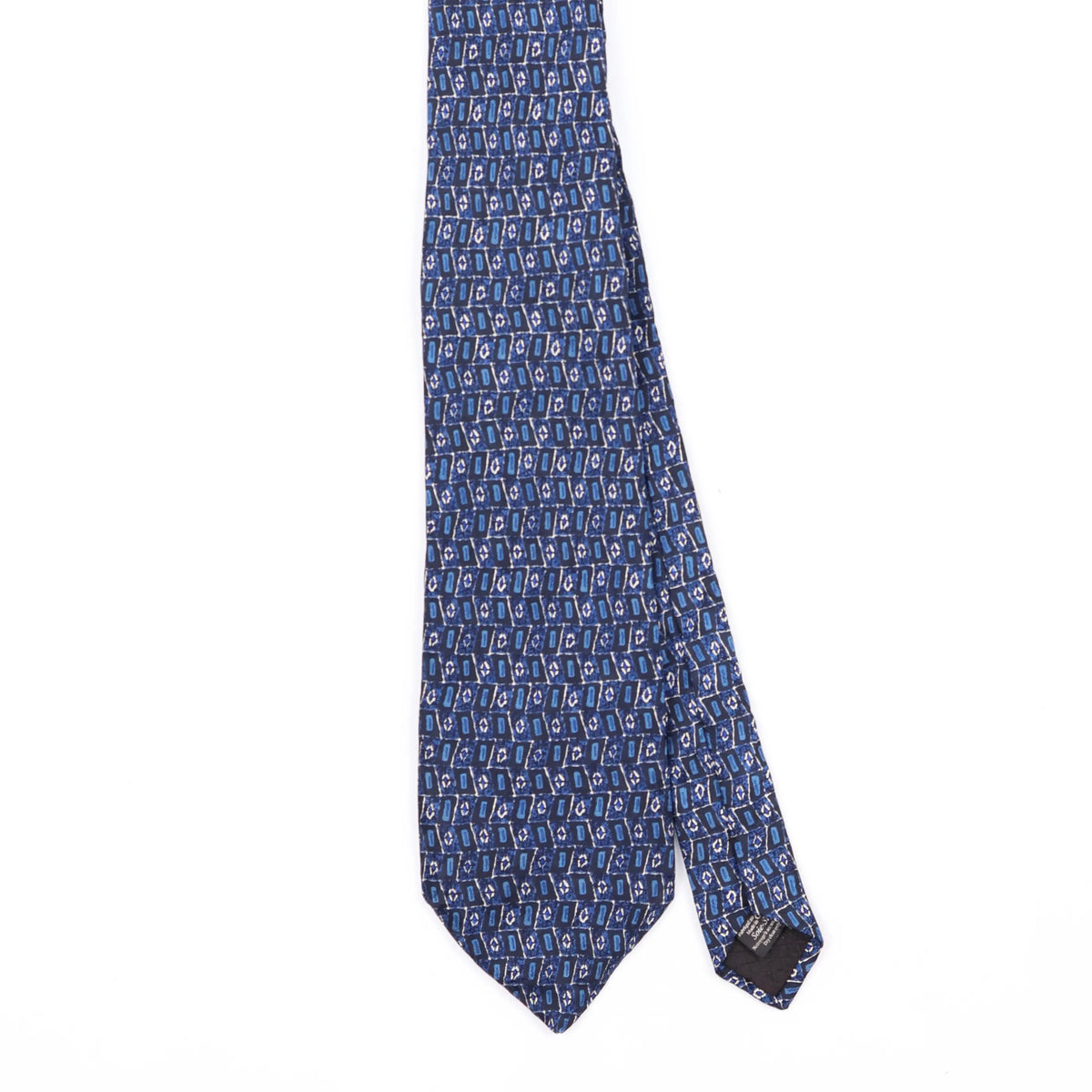 Front Front Detail of Vintage 1990's Geometric Patterned Tie