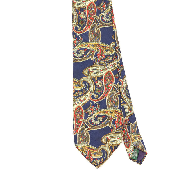 Front Detail of Vintage 1990's Paisley Patterned Tie