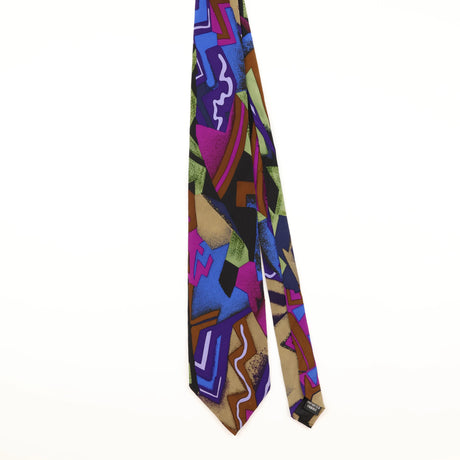 Front of Vintage 1990's Van Heusen Abstract Patterned Tie