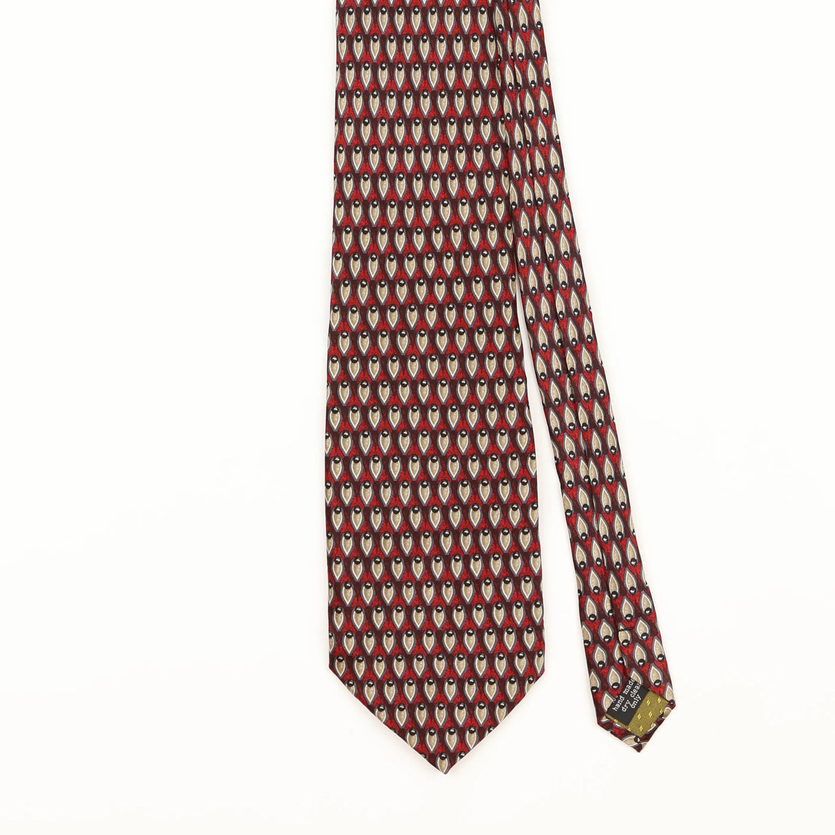 Front Detail of Vintage 2000's Stonehenge Geometric Patterned Tie