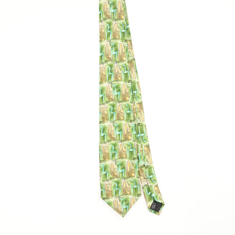 Front Front of Vintage Jerry Garcia Moon Mountain Abstract Patterned Tie