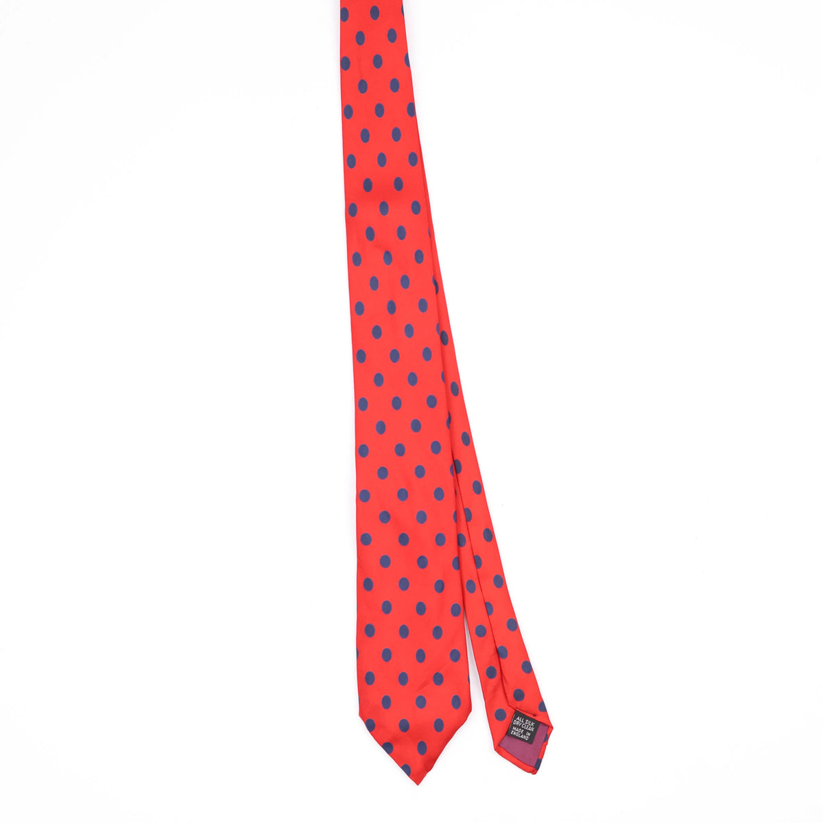 Front Front of Vintage 1990's Polka Dot Patterned Tie
