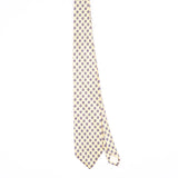 Front Front of Vintage 1990's Brooks Brothers Daisy Foulard Geometric Patterned Tie