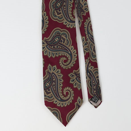Front Detail of Vintage Christian Dior Paisley Patterned Tie