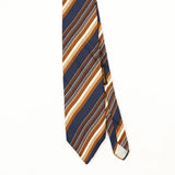 Front Front Detail of Vintage 1980's Yves Saint Laurent Striped Patterned Tie