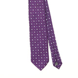 Front Front Detail of Vintage 1990's Fabio Ferretti Polka Dot Patterned Tie