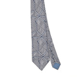 Front Front Detail of Vintage 1980's Christian Dior Geometric Patterned Tie