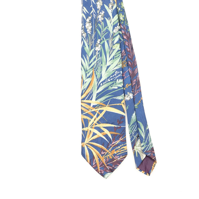 Front Front Detail of Vintage 1990's Floral Patterned Tie