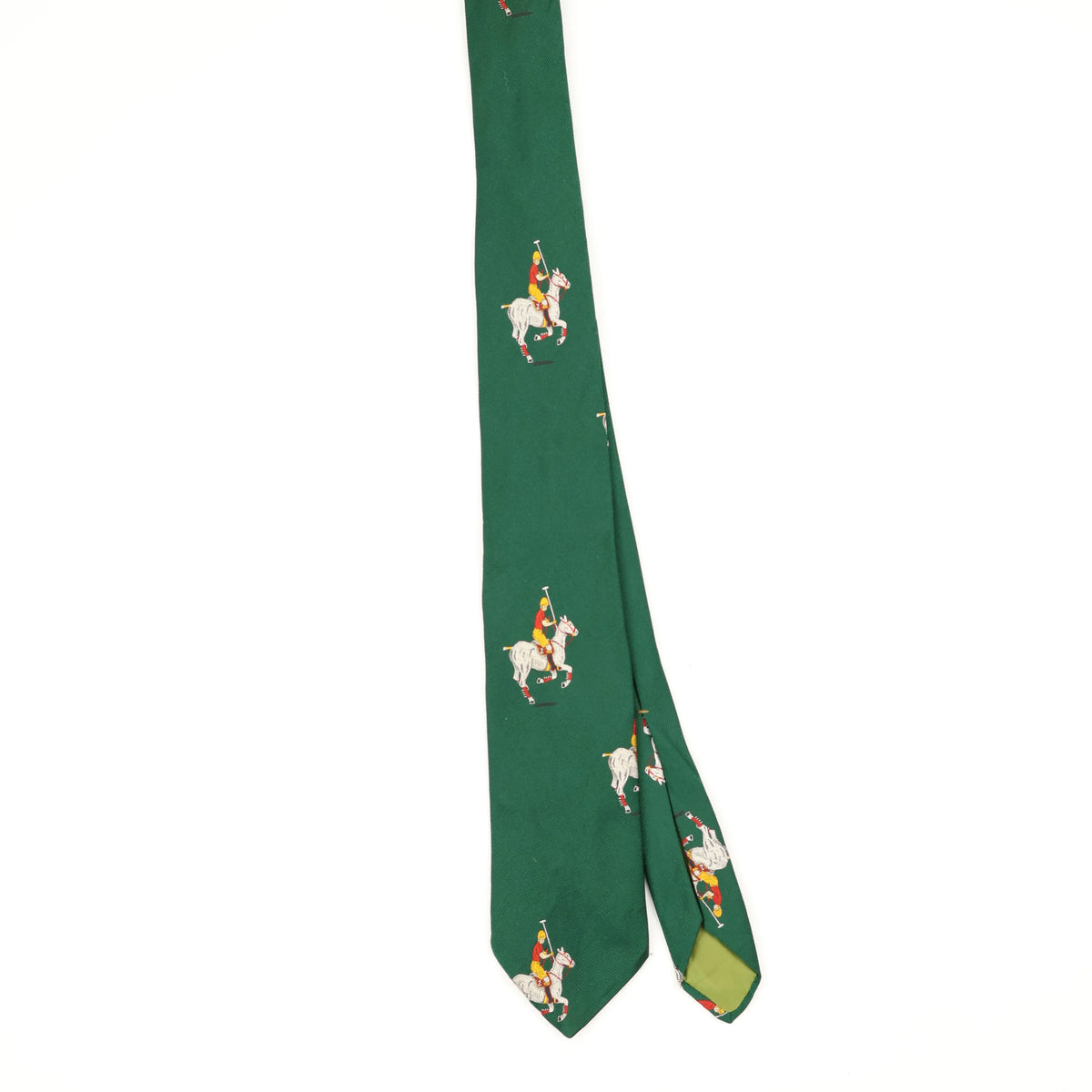 Front Front of Vintage 1980's Resilio Polo Animal Print Patterned Tie