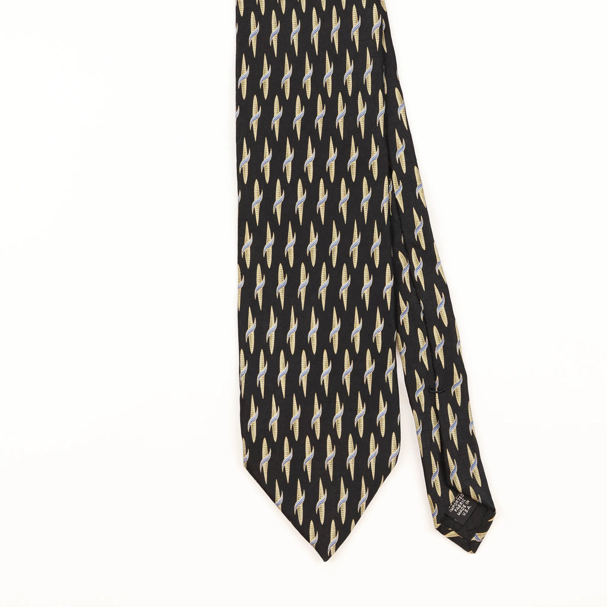 Front Detail of Vintage 1990's Murano Geometric Patterned Tie