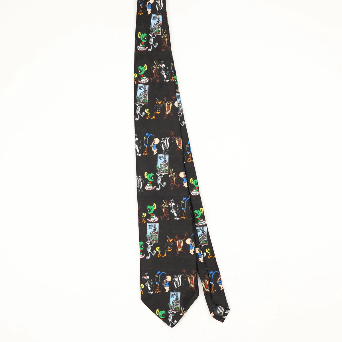 Front Front of Vintage 1990's Looney Tunes Bugs Bunny Cartoon Patterned Tie