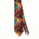 Front Front Detail of Vintage 1990's Jerry Garcia Abstract Patterned Tie