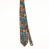 Front Front of Vintage 1990's J.T. Beckett Floral Patterned Tie