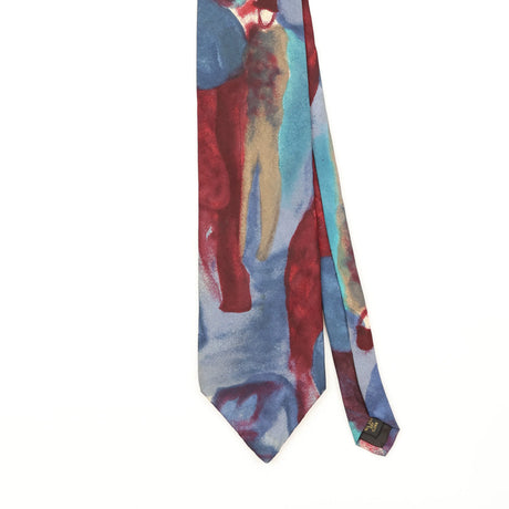 Front Front Detail of Vintage Abstract Patterned Tie