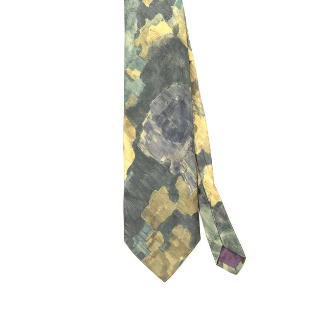 Front Front Detail of Vintage 1990's Paco Rabanne Abstract Patterned Tie