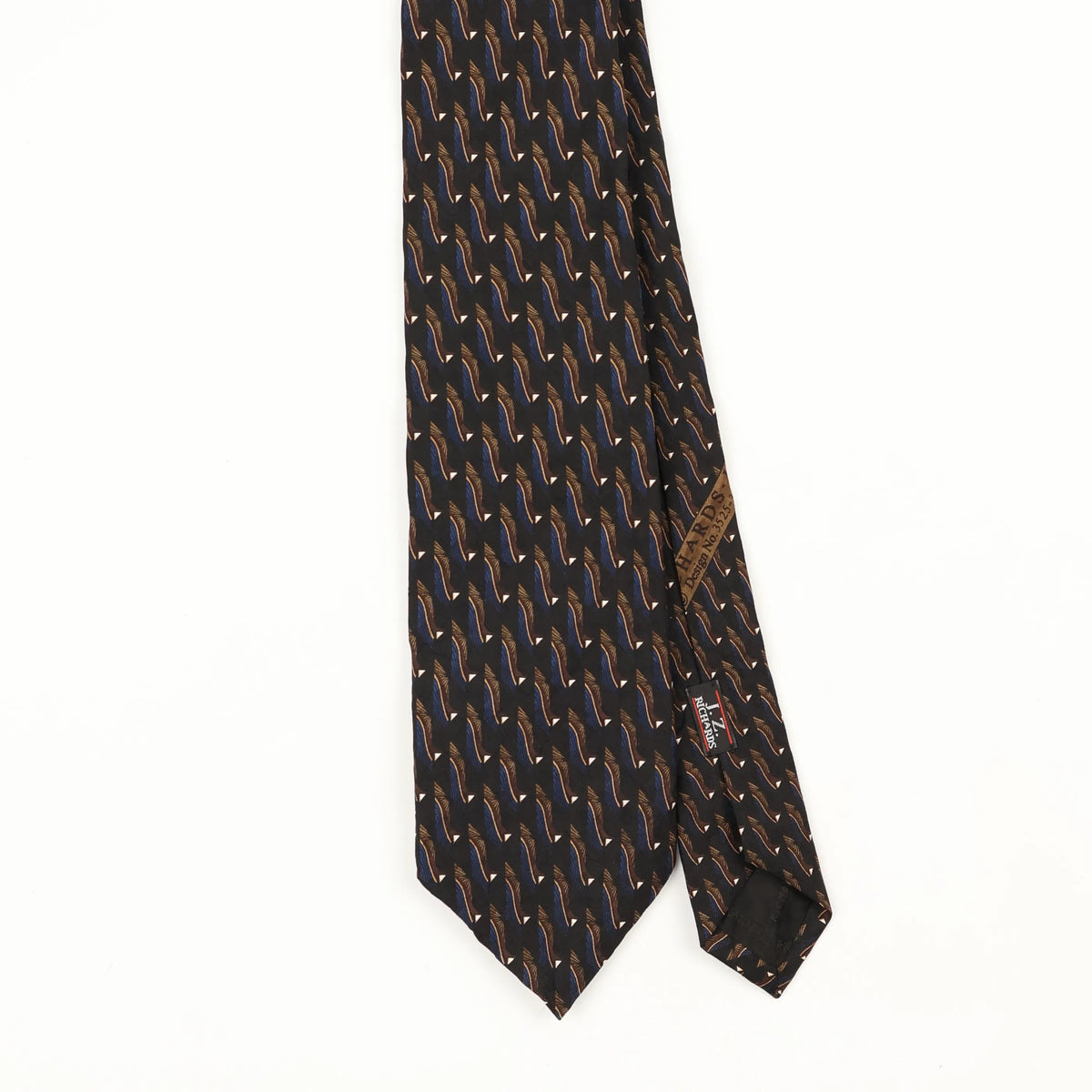 Front Front Detail of Vintage 1990's Jz Richards Geometric Patterned Tie