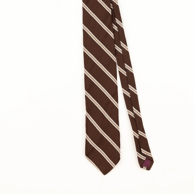 Front Detail of Vintage 1970's Striped Patterned Tie